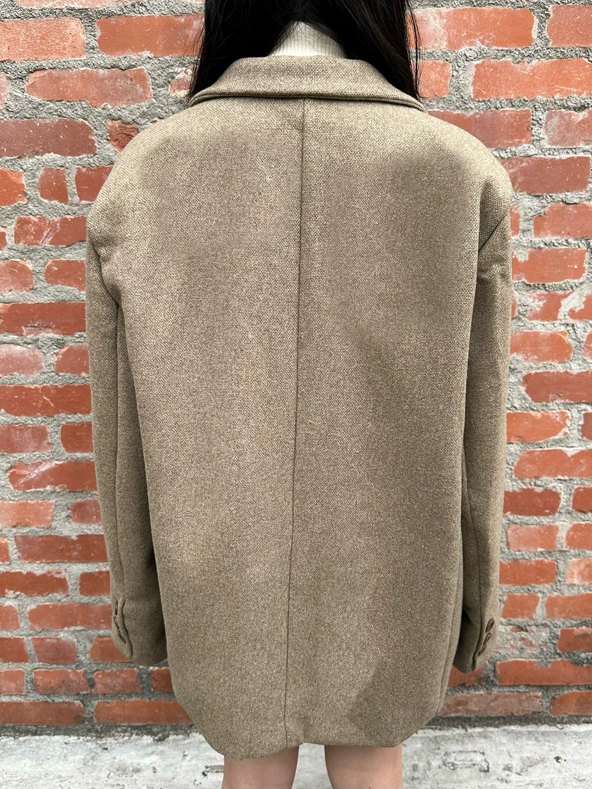 Wool-like jacket coat
