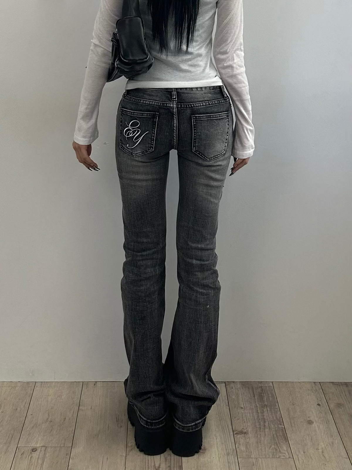 Logo Flare Denim Pants