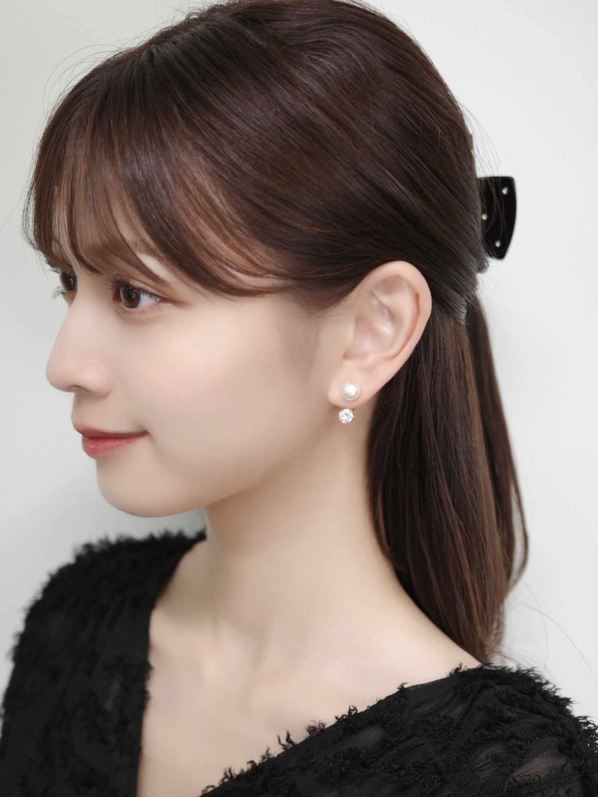 【coussinet22 moa 2way ピアス】 coussinet22 moa[モア] 2way ピアス 約7cm ホワイト - スーツ