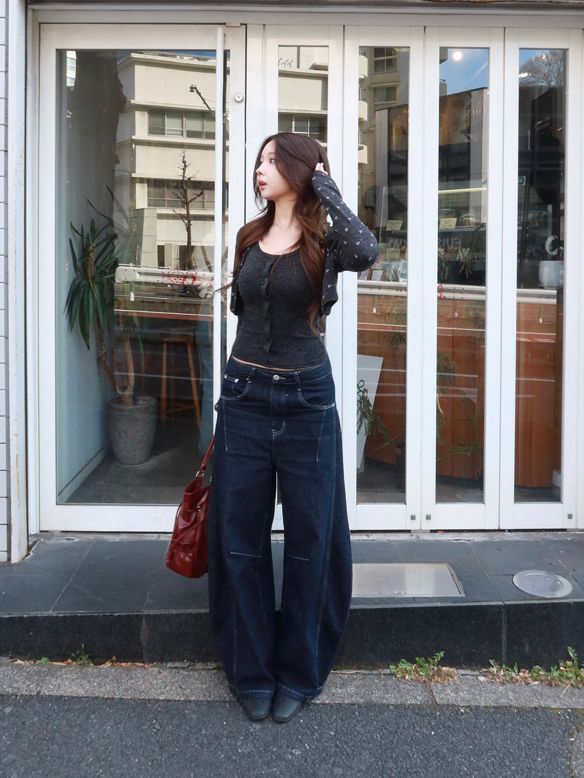 フラワーデザインカーディガンセット