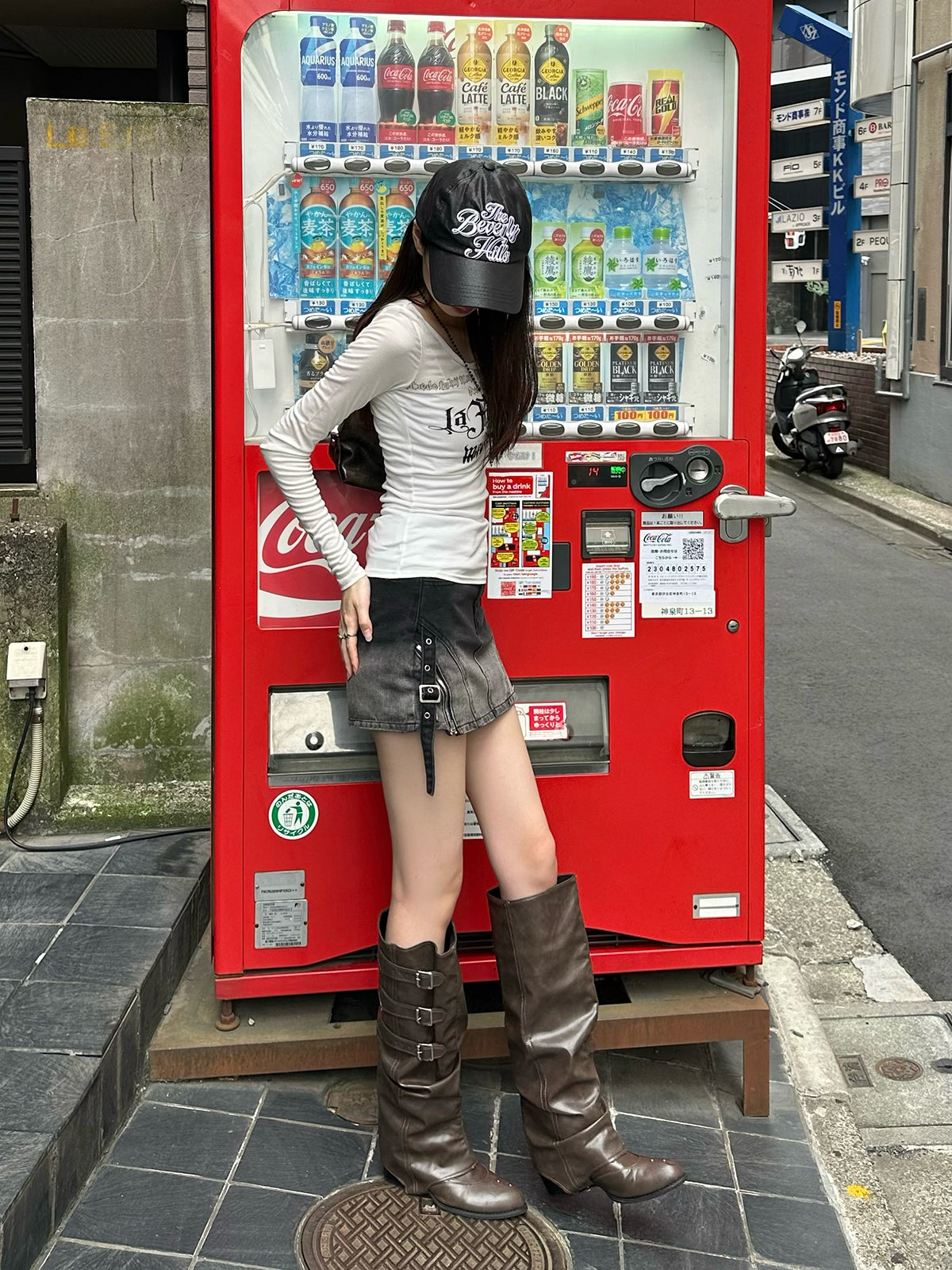 グラデウォッシュデニムミニスカート