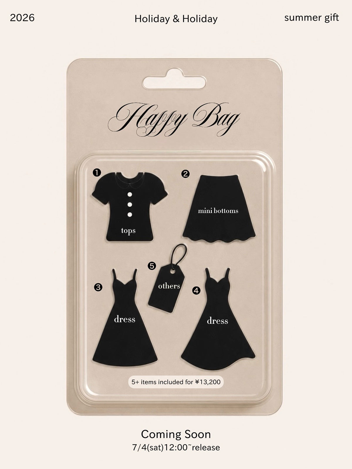 HOLIDAY&HOLIDAY HAPPY BAG