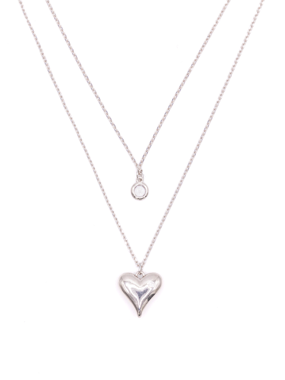 ハートダブルチェーンネックレス