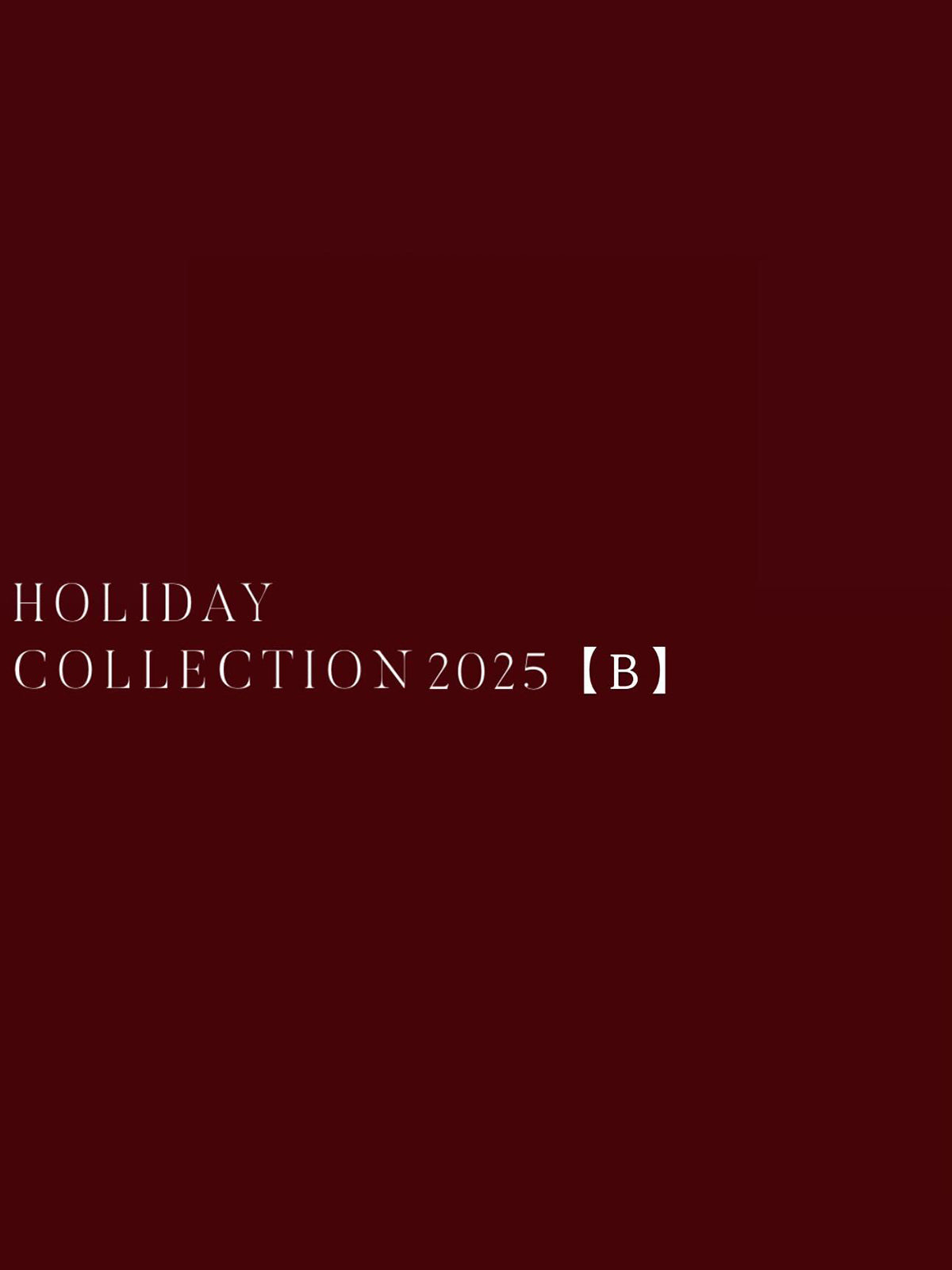 【12/19 18:00 〜 限定品番】Holiday Collection B