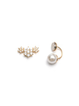 2wayトリニティブルームマグネットピアス - ゴールド