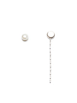 2wayルミチェーンマグネットピアス - シルバー