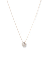 シャインフラワーネックレス - ローズシルバー