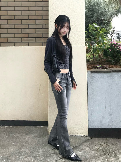 Logo Flare Denim Pants