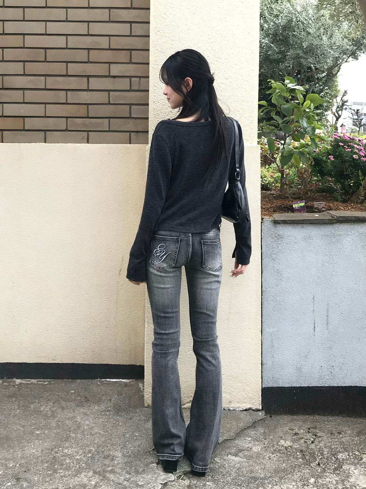 Logo Flare Denim Pants