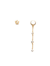 2wayスターラインマグネットピアス - ゴールド