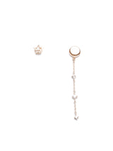 2wayスターラインマグネットピアス - ローズシルバー