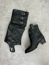 2WAYカバースタッズブーツ - ブラック