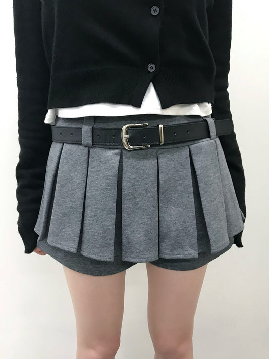 プリーツベルトミニスカパン