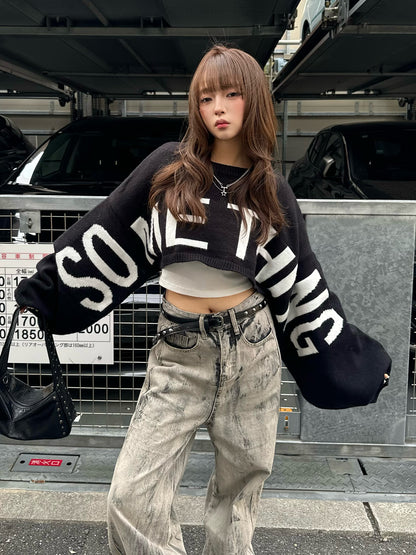 ビッグロゴショートニット