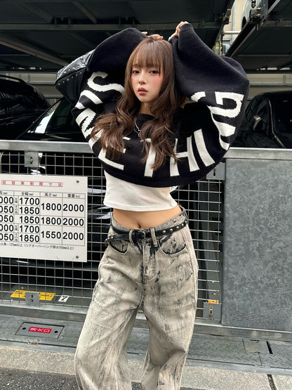 ビッグロゴショートニット