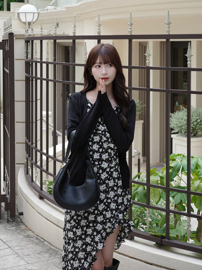 アシメフラワーキャミワンピセット