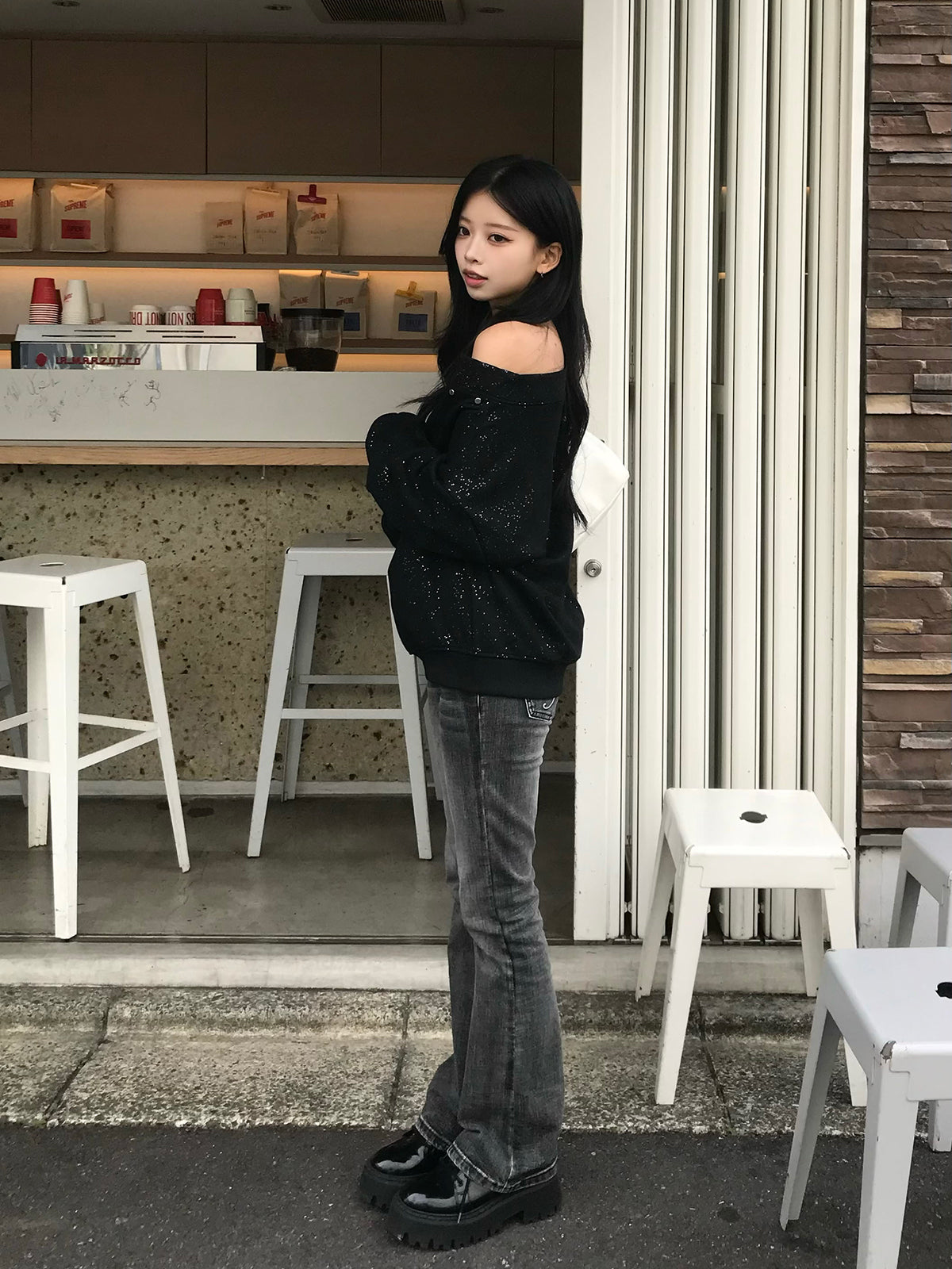 スタッズグリッタースウェット