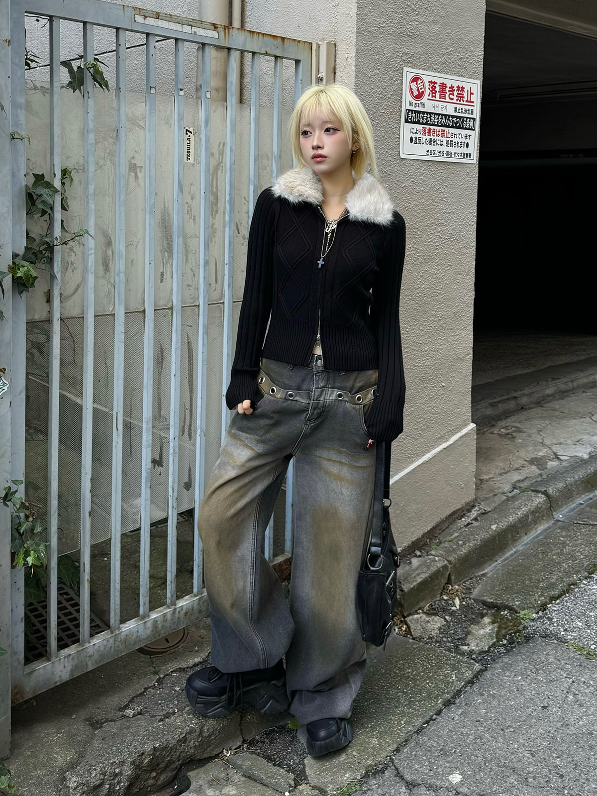 ◆無糖さま専用◆【タグ付き新品】ファー付きニット セール】 フォックスカシミヤファー ショート丈 ニット （ニット
