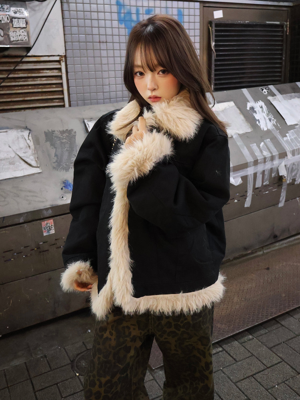 TRIFLE ファータッチデニムジャケット TRIFLE ファータッチデニムジャケット