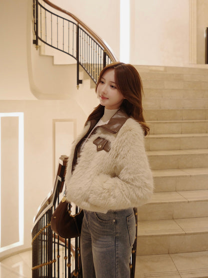 ファータッチレザーカラーコート