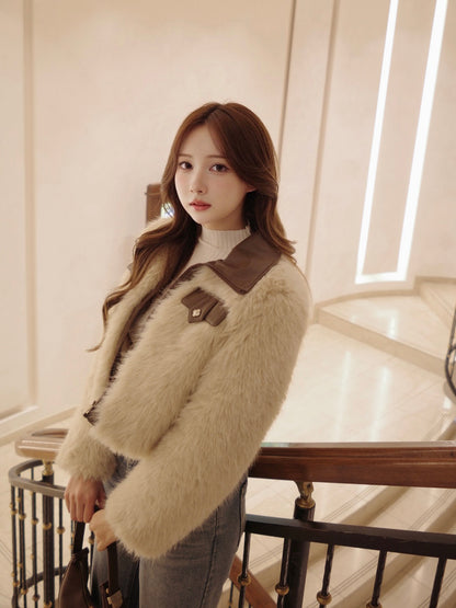 ファータッチレザーカラーコート