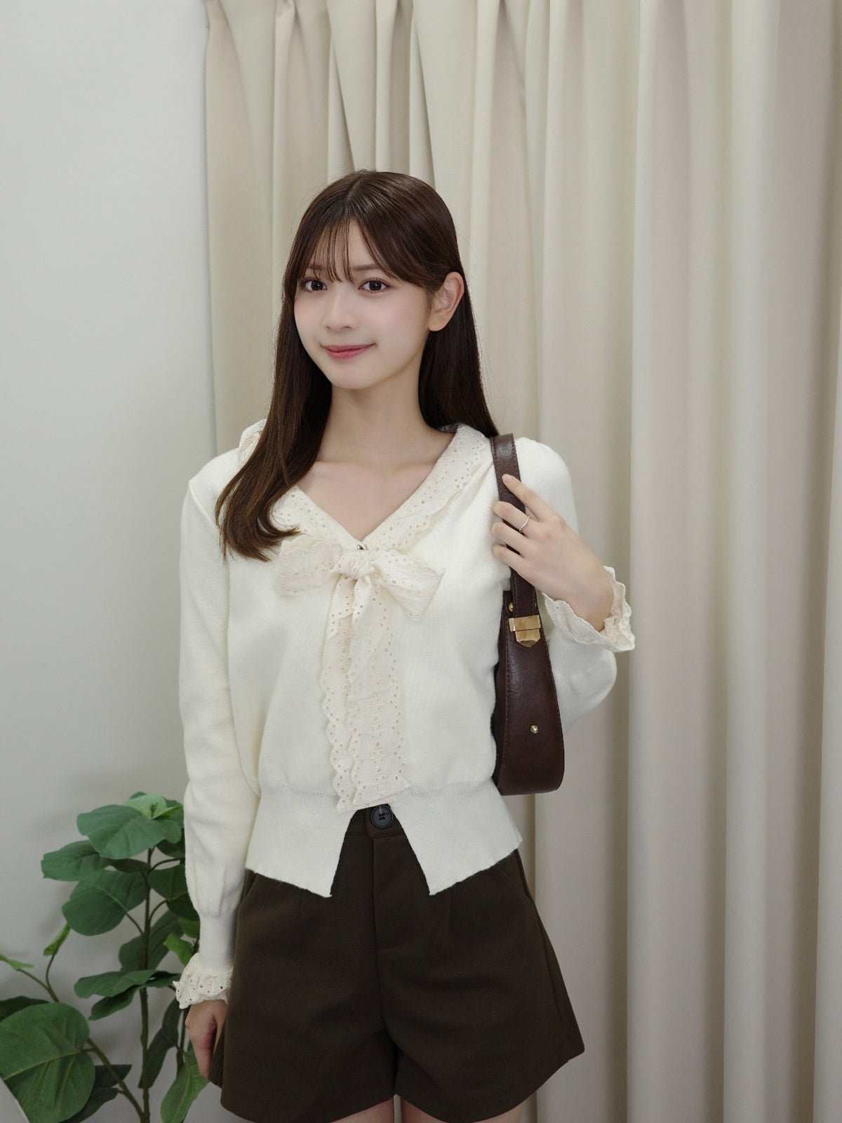 レースリボンボウタイニットカーディガン – ANDOR ONLINE