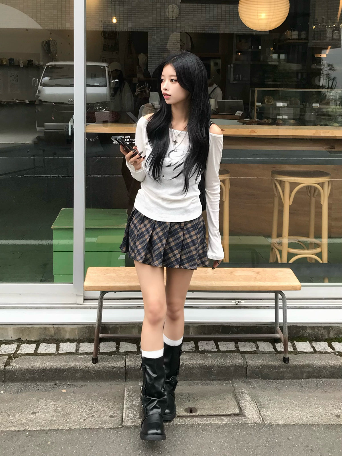 レトロチェックプリーツミニスカパン – ANDOR ONLINE