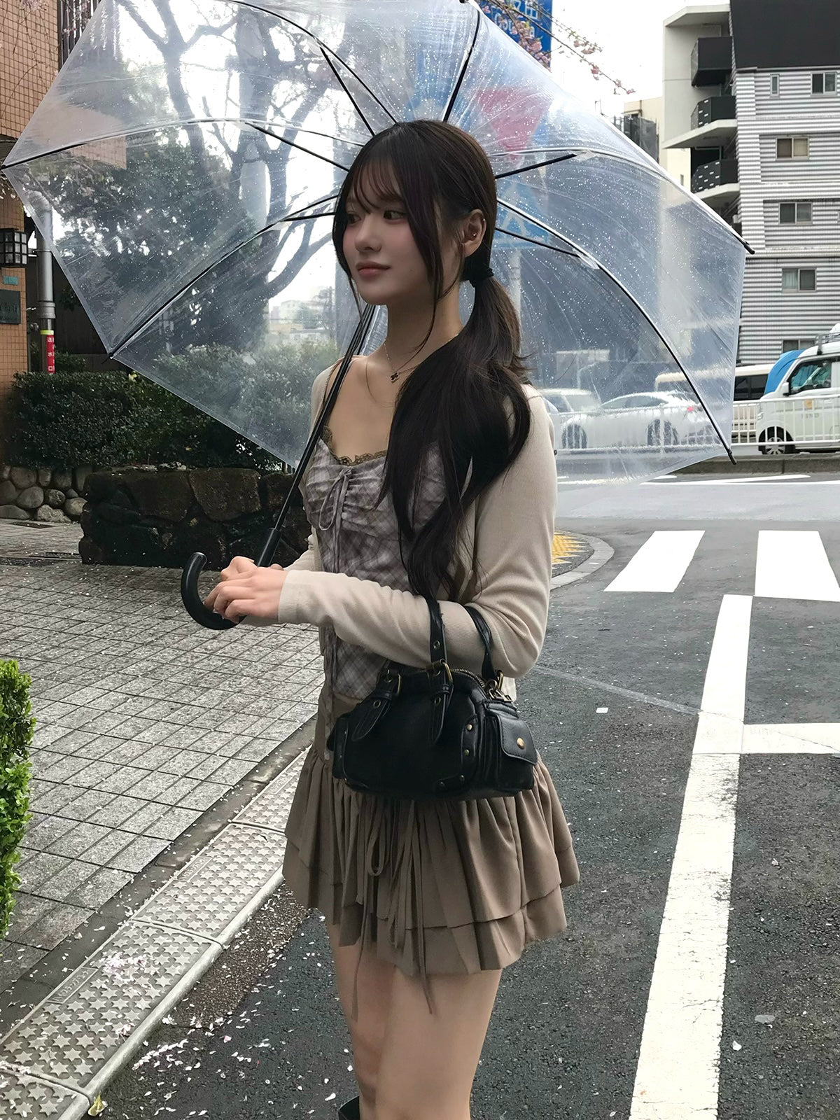 检查吊带套装开衫