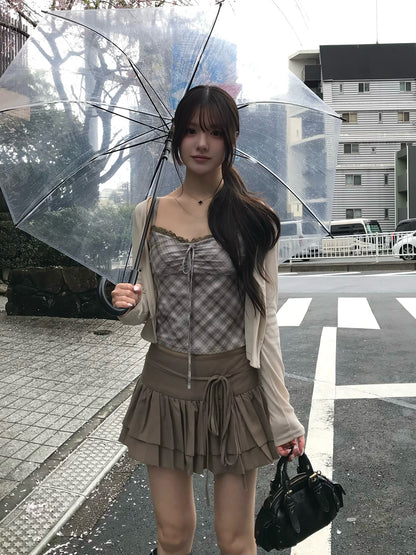 检查吊带套装开衫