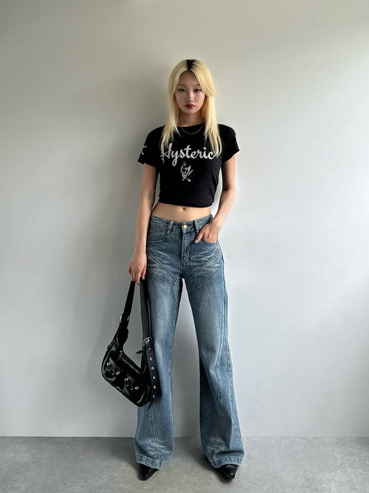 Scratch Wash Denim Pants