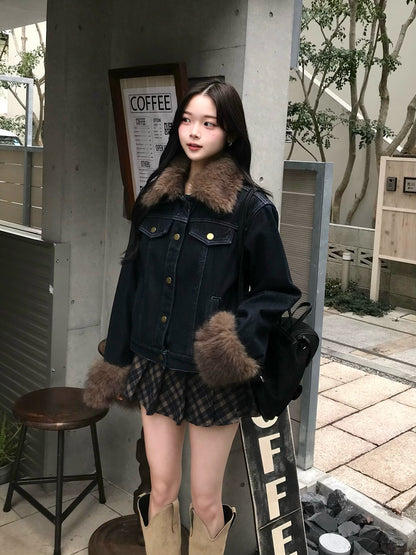 2WAYファータッチデニムジャケット