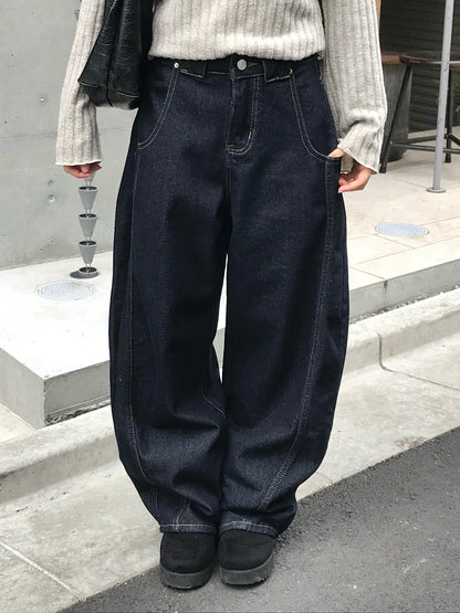 カーブバルーンワイドデニムパンツ