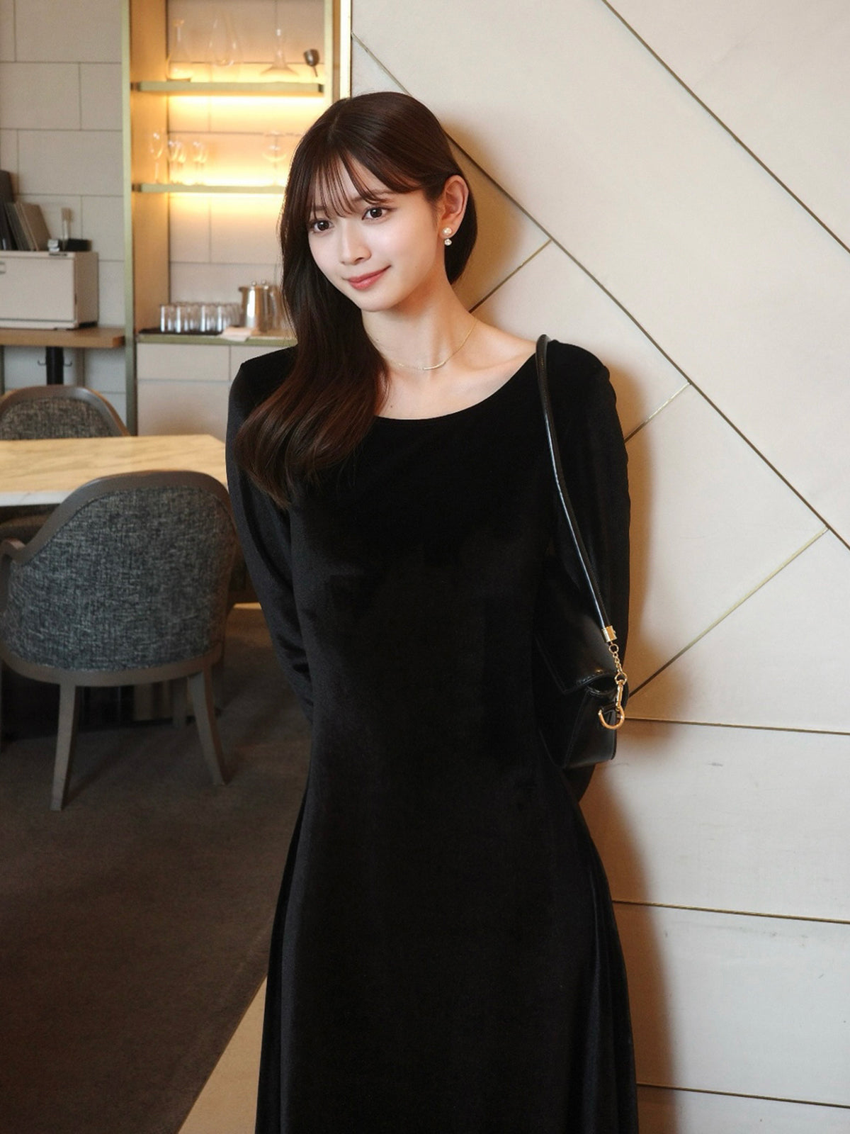 holidayandholiday バックオープンベロアワンピース バックオープンベロアワンピース – ANDOR ONLINE