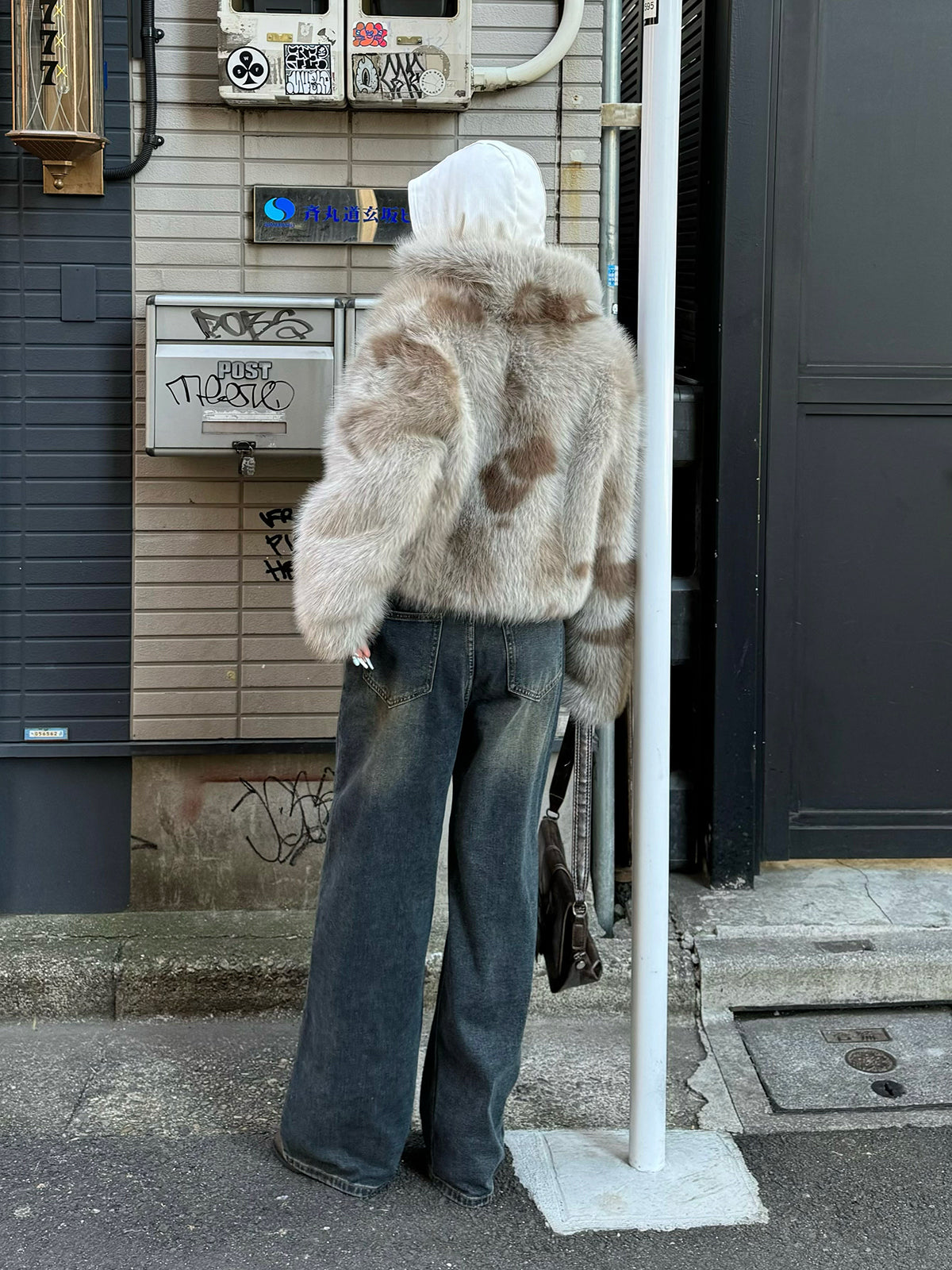 ハイウエストウォッシングデニムパンツ