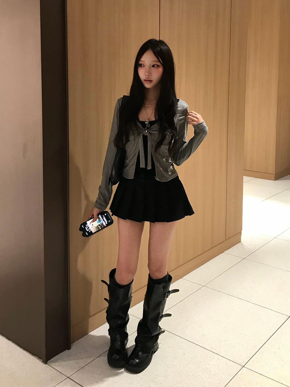 バイカラーレースドッキングカットソー
