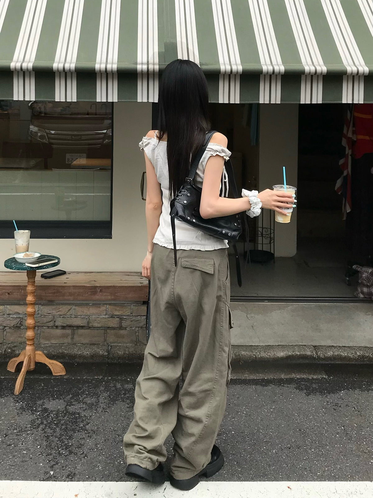 フリルギャザーダブルジップカットソー