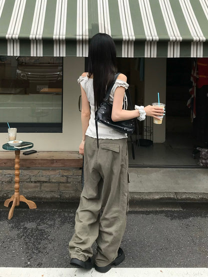 フリルギャザーダブルジップカットソー