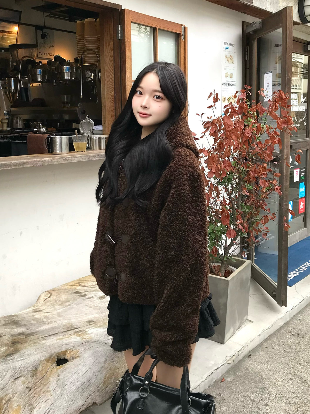 プードルファータッチボタンコート – ANDOR ONLINE