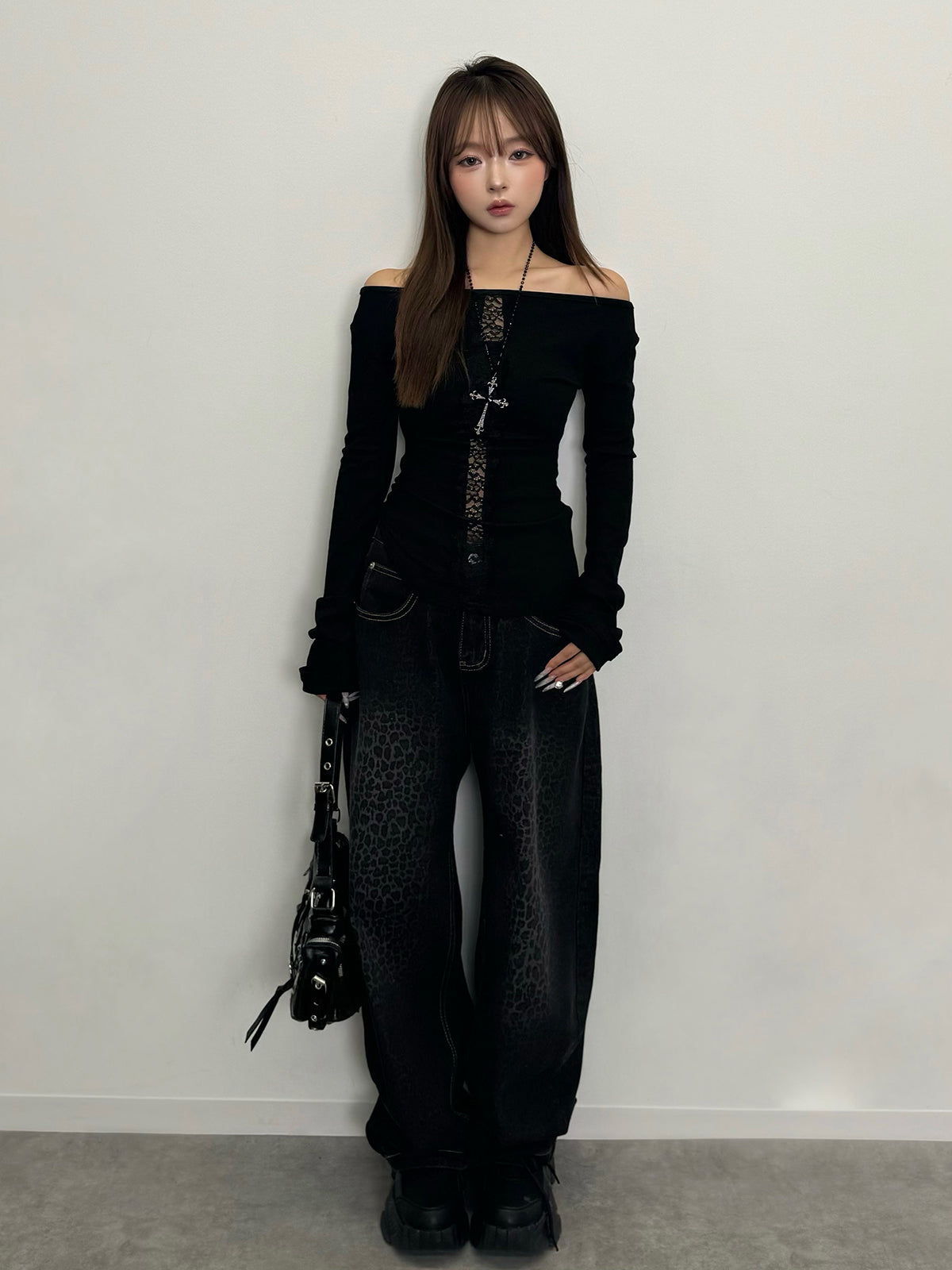 レースラインカットソー