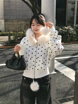 ドットファータッチパーカー - ホワイト