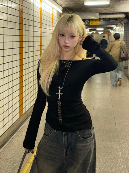 レースラインカットソー