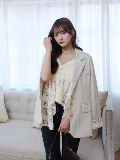 レースリボンキャミチュニック