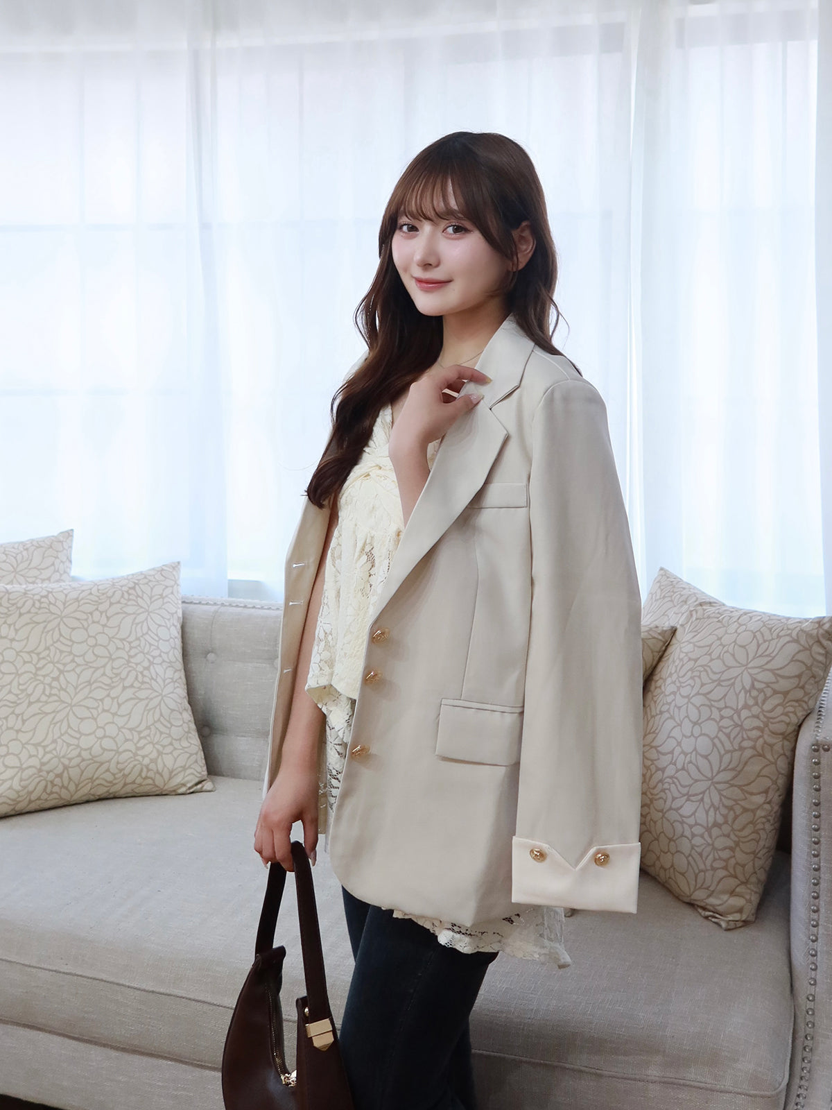 ゴールドボタンカフススリーブジャケット – ANDOR ONLINE