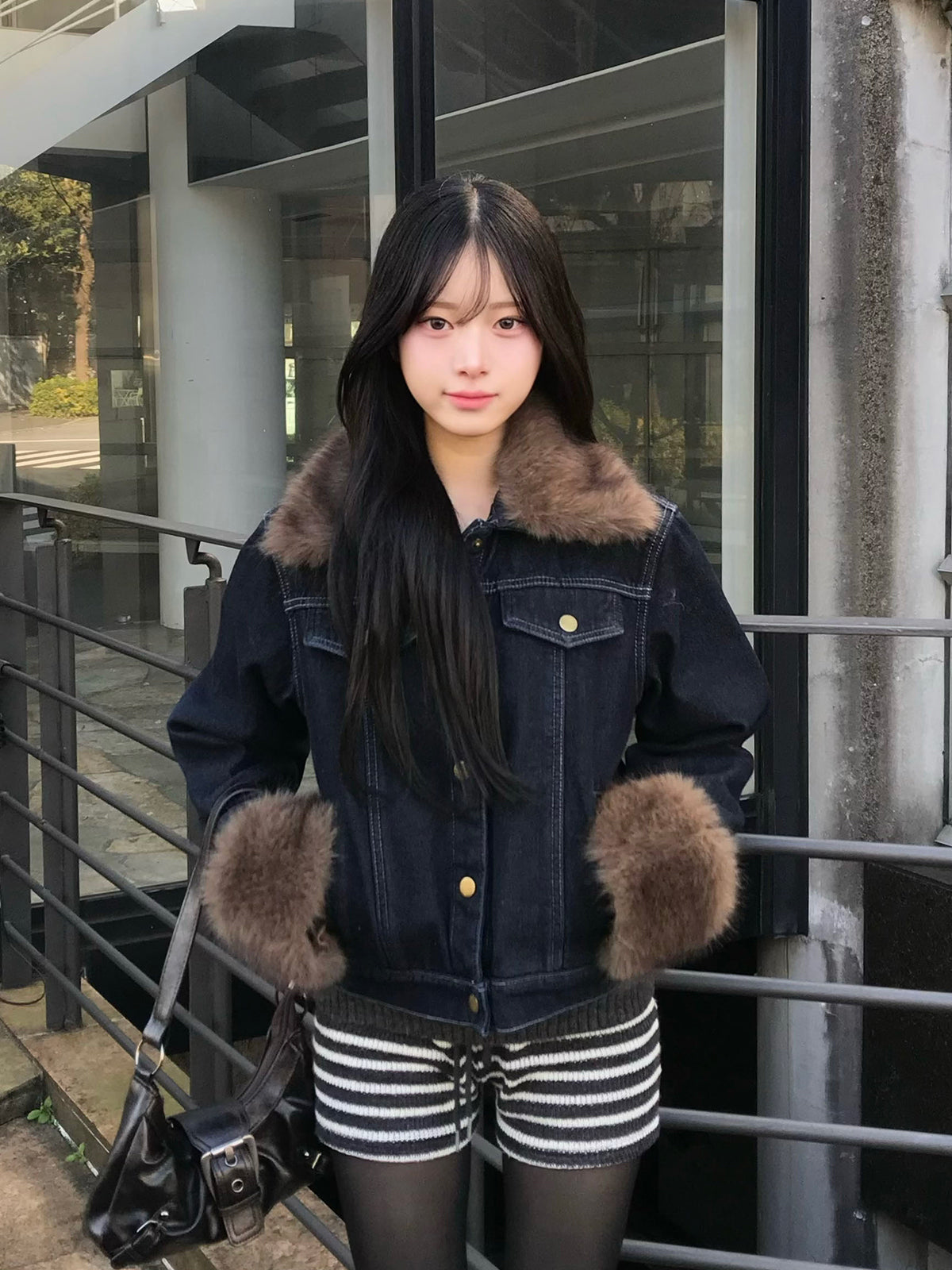 2WAYファータッチデニムジャケット