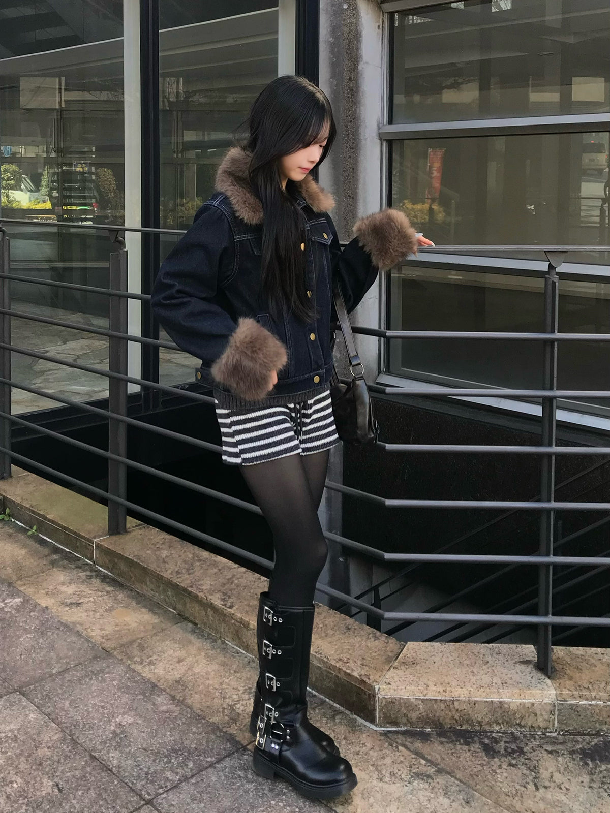 2WAYファータッチデニムジャケット