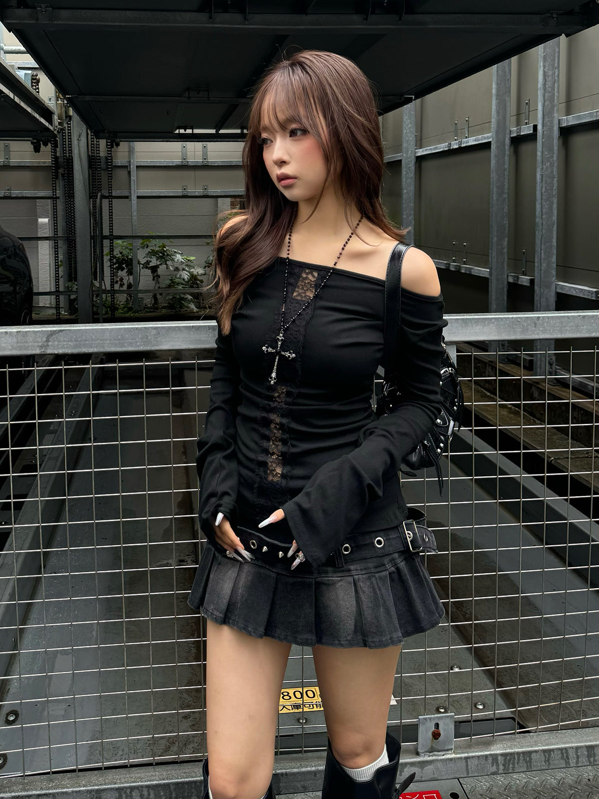 レースラインカットソー