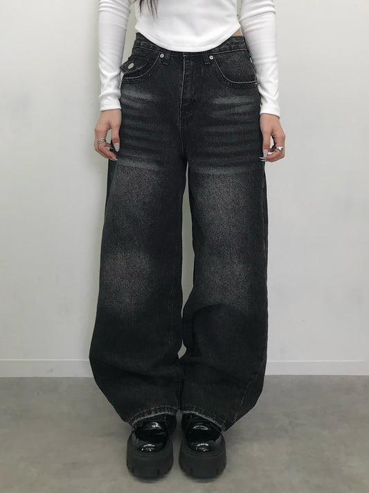 ウォッシングポケットワイドデニムパンツ