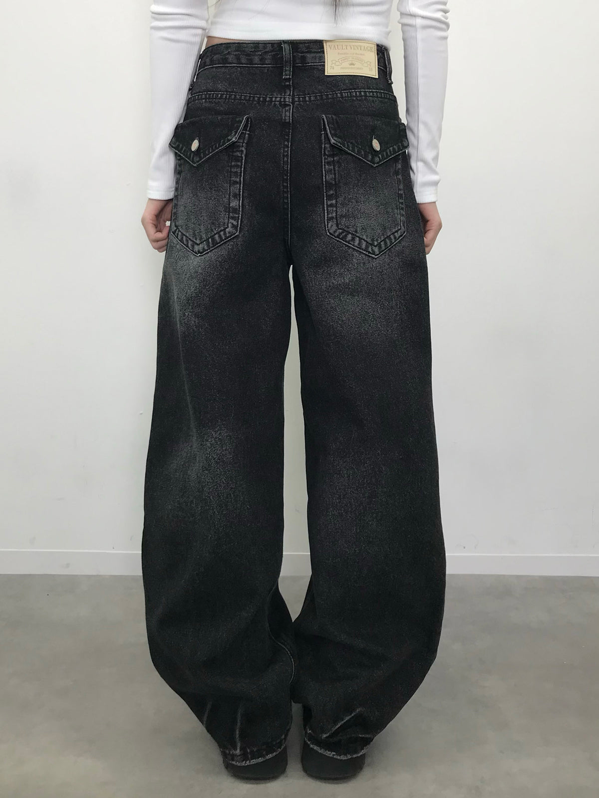 ウォッシングポケットワイドデニムパンツ