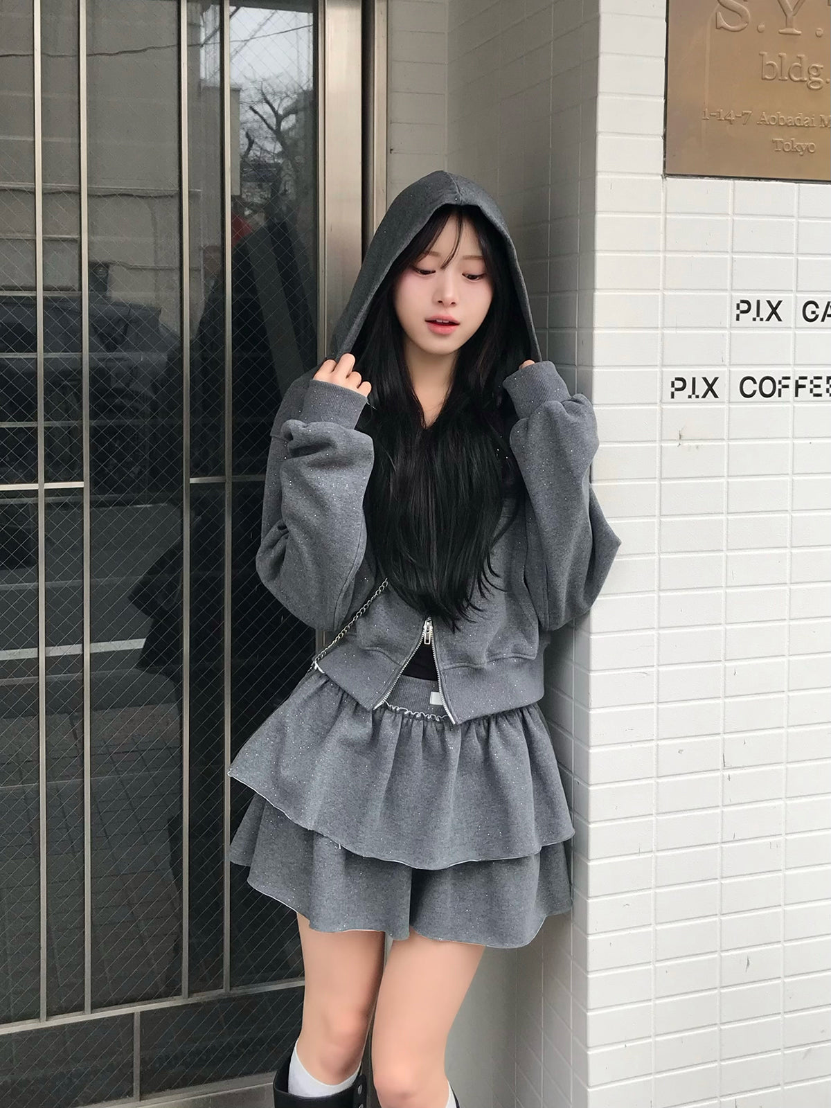 ラメロゴスウェットセットアップ