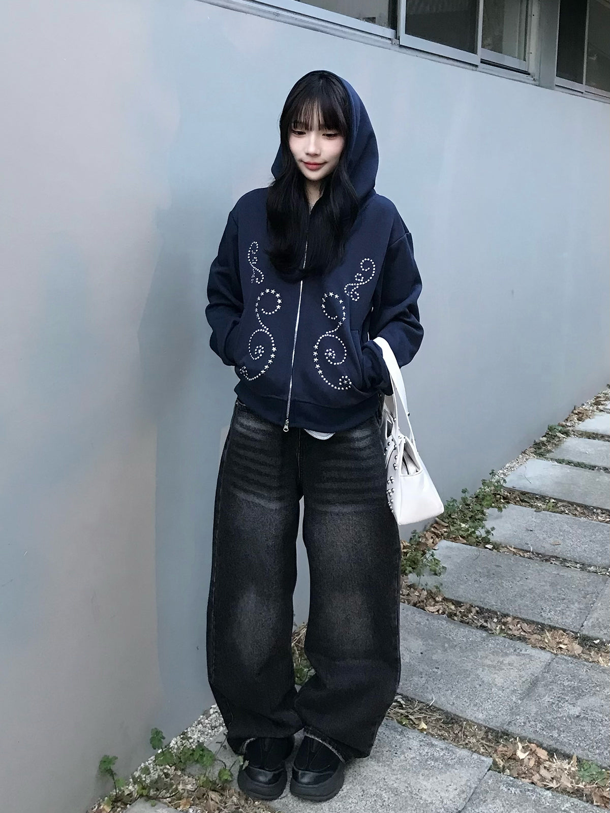 ウォッシングポケットワイドデニムパンツ